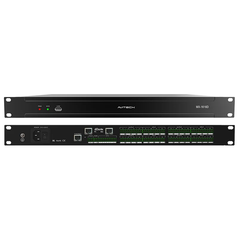 Cur elige Dantes 16 in 16 Out Network Audio Processor?