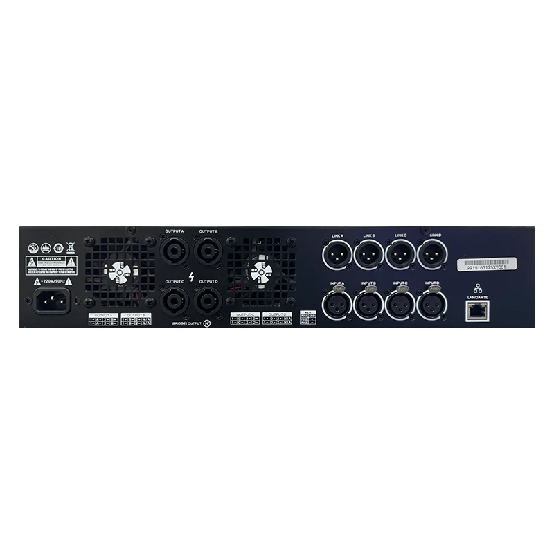 4 CH 900W Dante DSP Network Power Amplifier